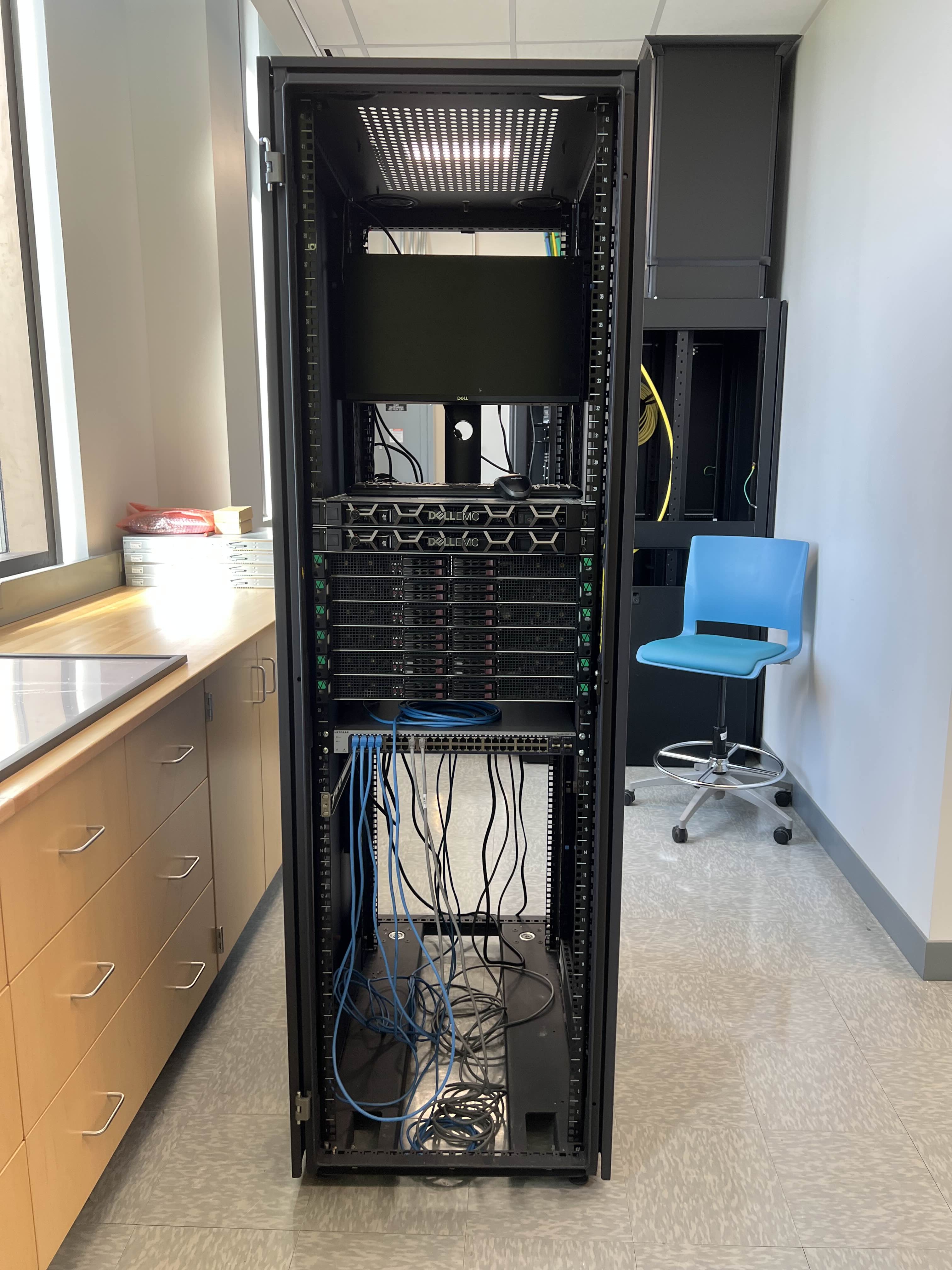 Servers front view